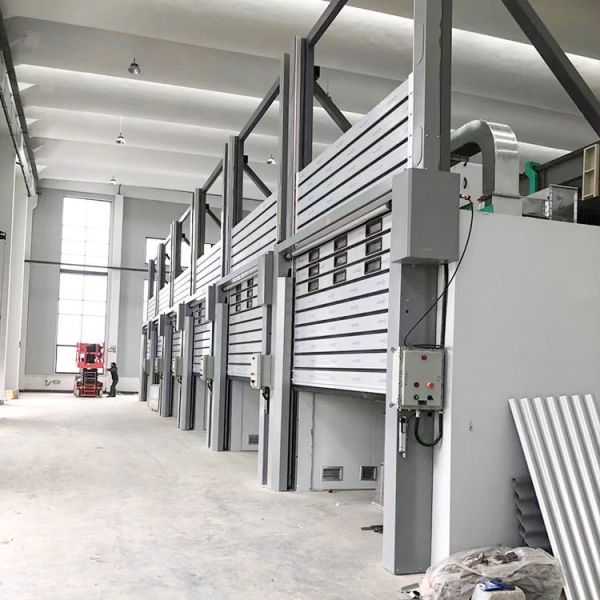 Beverage-Workshop 0.75KW-1.5KW Rigid Aluminum Spiral High Speed Door Facility Access System