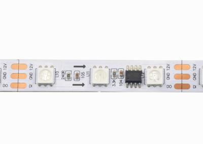 White PCB Magic RGB LED Strip Non Waterproof 12V DC 60leds Dream Color Changing