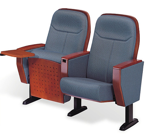 auditorium fabric chair with wood arm Auditoria chair