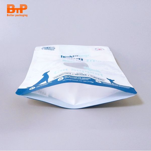 Custom Printed Recyclable Resealable Zipper Lock Mylar Stand up Pouches for Popcorn and Pet Food Packaging Bag