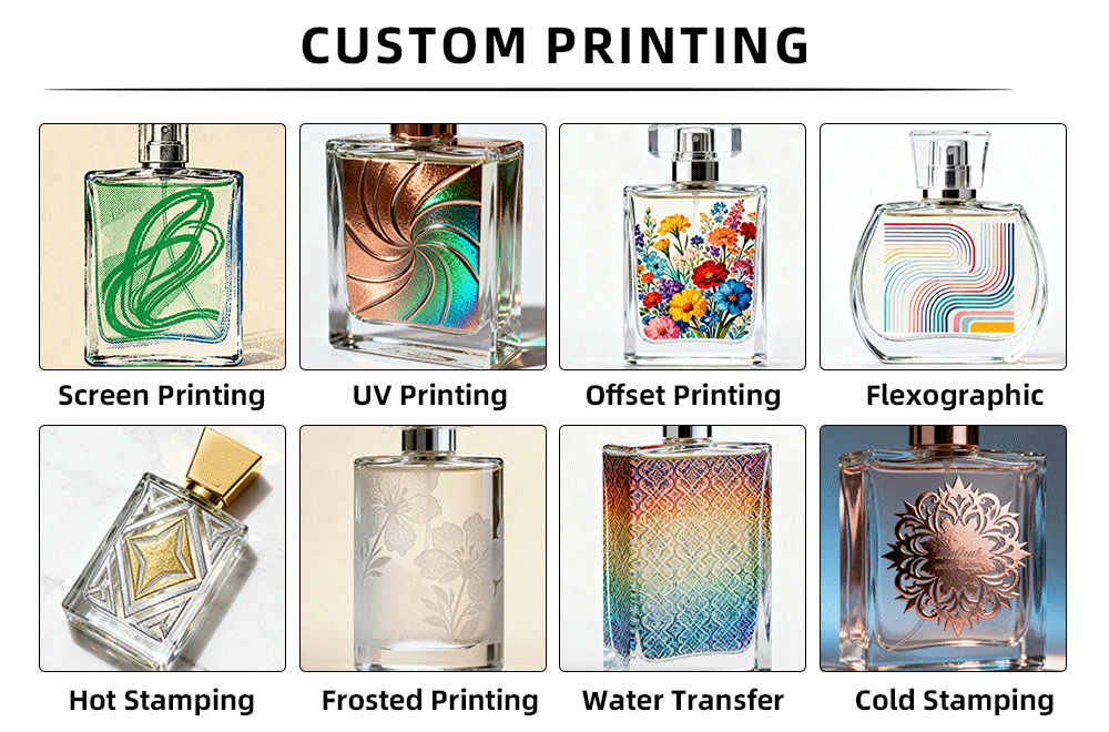 Luxury Cylinder Glass Perfume Bottle 30ml 50ml 100ml Refillable Spray Atomizer Bottle