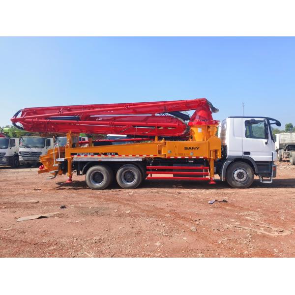 Rehabilitado SANY 37m bomba de hormigón instalado en la fábrica de chasis Mercedes-Benz stock para la venta
