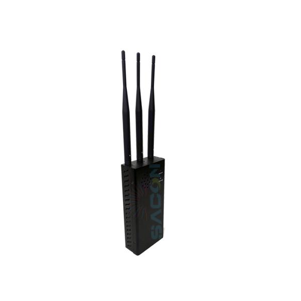 Portable 10W High Power Signal Jammer with 8000mAh Battery and Omni-Directional Antenna for Car Remote Blocking