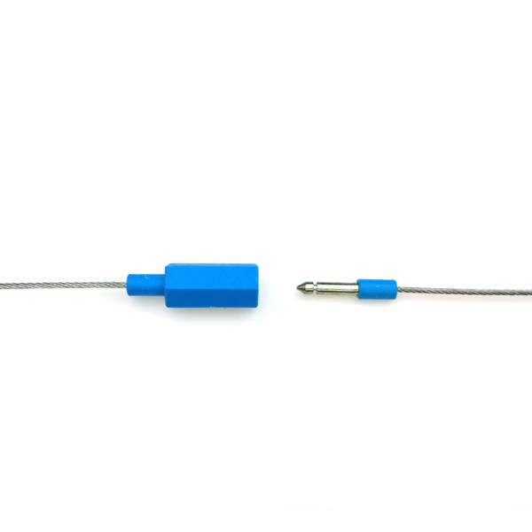 Customs Fixed Length Hexagonal Security Wire Seal with 26*7 mm Markable Area and 2.8 KN Tensile Strength Galvanized Steel Wire