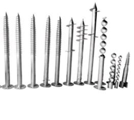 Solar Pv Mounting Steel Earth Screw Ground Anchors ASTM 8inch For Foundation