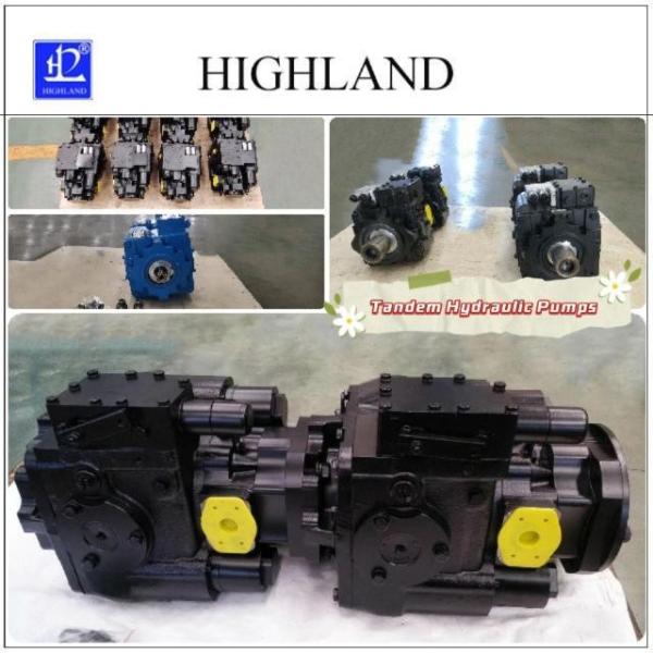 Harvester Tandem Hydraulic Pumps Black Blue Cast Iron Components