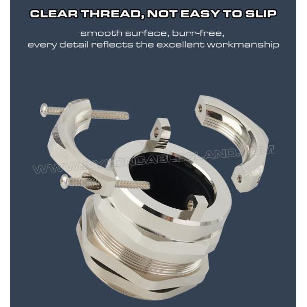 Nickel-Plated Brass IP68 Waterproof PG Cable Glands with Pullout Resistant Metal Clamp Водонепроницаемые кабельные вводы PG никелированной латуни IP68 PG7~PG48 с зажимом сопротивления тяге