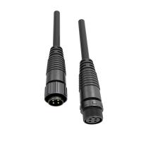 M12 exterior impermeable conector masculino femenino acoplamiento de cabeza inversa cable de alimentación