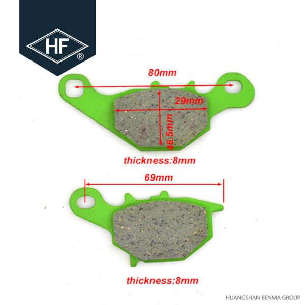 8mm Ceramic Green Color Motorcycle Brake Pads Suzuki AN125 Brake Disc