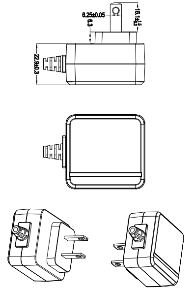 предохранение от переходника 5V 1A 5V 1.2A 12V 0.5A OCP OLP OVP силы 5V 0.5A 6W переключая