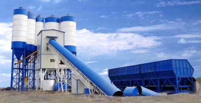2 X 37KW Concrete Mixing Station Stable 60s Mixing Cycle High Efficiency