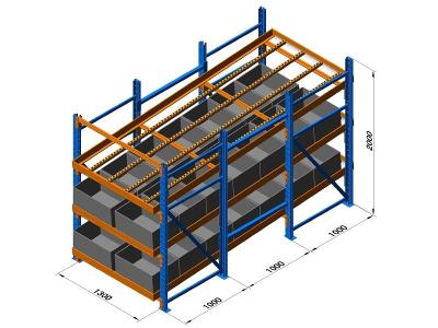 As trilhas do rolo de Live Storage Racking System With da caixa/divisores da pista trabalharam