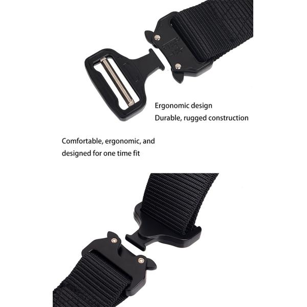 Tactical Belt Outdoor Cobra Buckle Tactical Belts Cobra Nylon Belt  XL size BK