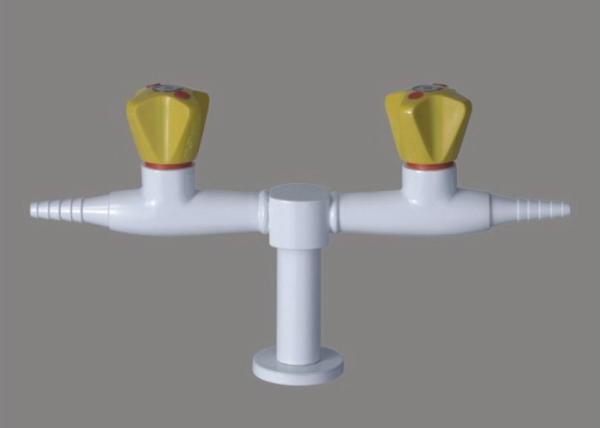 Solid Brass Stainless Steel Lab Furniture , 3 Way Outlet Water Tap Faucet