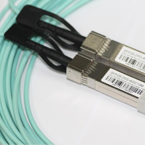Fiber Optical 40g Qsfp+ Break Out Cord Aoc Lszh Jacket Multimode Om2