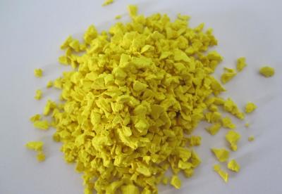 Yellow / Orange Rubber Mulch Pellets Eco Friendly Playground Rubber Granules