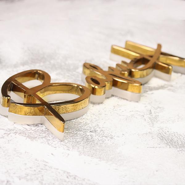 Flat Cutting Stainless Steel Letters For Wall Long Durable Custom Metal Letters