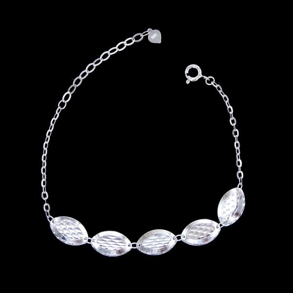 Encantos dos braceletes da joia da prata esterlina do bracelete 925 da prata da planície da forma do trevo