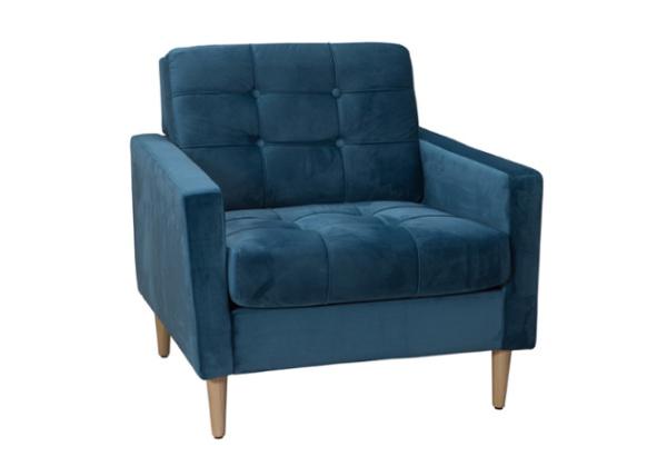 Dark Blue Color Linen Fabric Sofa Living Room Chair Set Personalized Design