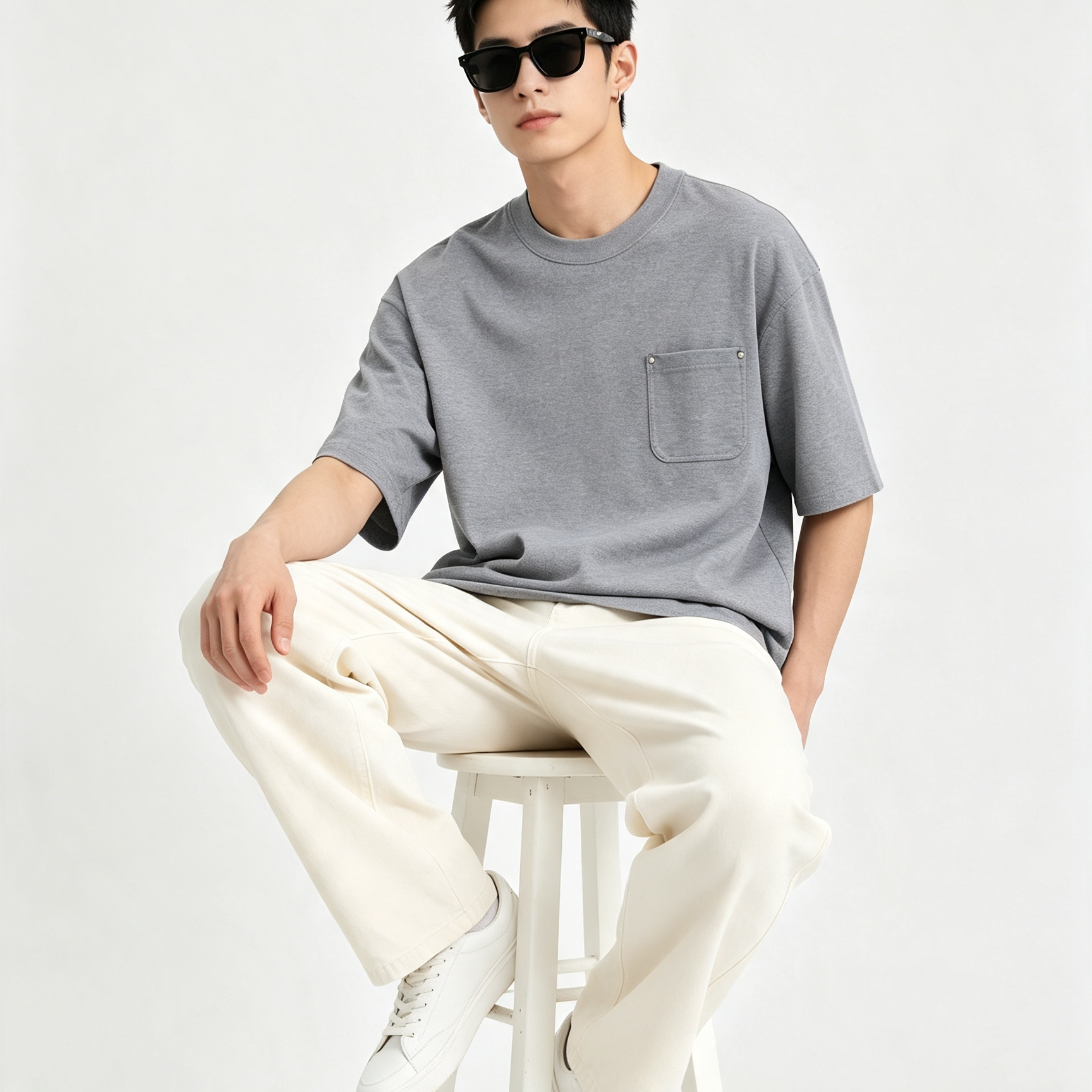 Men’s Loose Fit Cotton Pocket T-Shirt Casual Short Sleeve Solid Color Summer Top