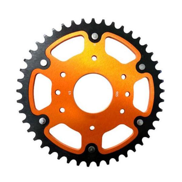 520 42T Orange Billet Aluminum Motorcycle Sprocket for KTM Duke 200 Rear Wheel Drive
