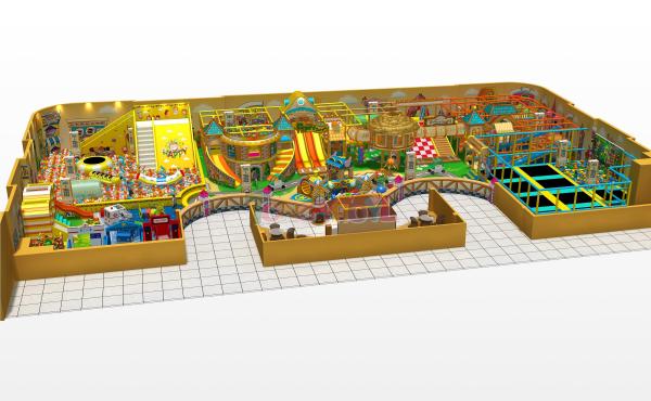 750 places Parc à thème multifonctionnel Château Terrain de jeux pour enfants intérieur