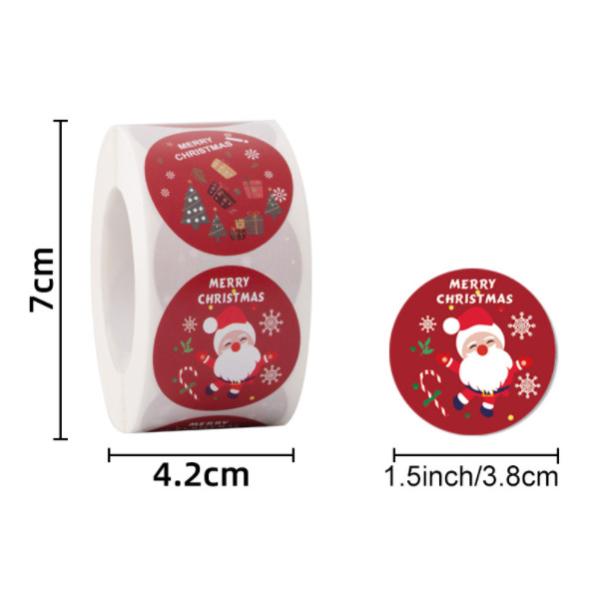 Этикеты винила веселого рождества северного оленя Санта Клауса крена ярлыка CMYK липкие