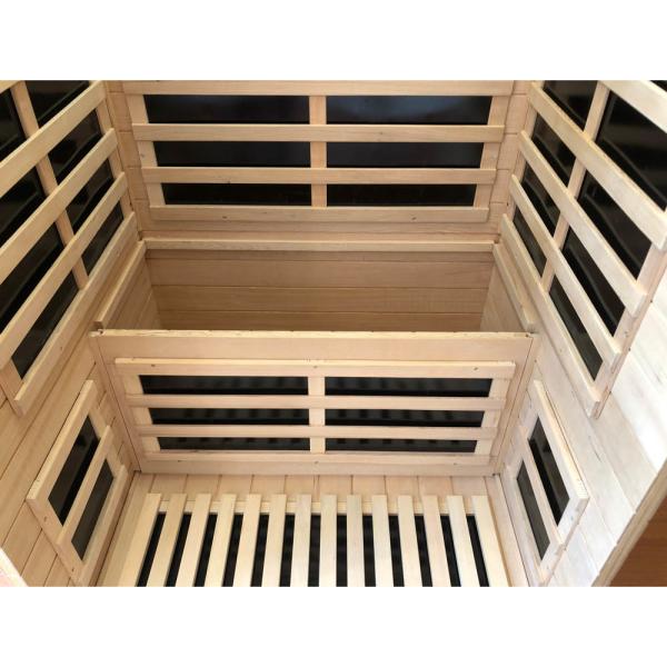 1 infravermelho pessoal de luxe da sala da sauna da madeira maciça da sala de vapor da pessoa com luzes da cor do diodo emissor de luz