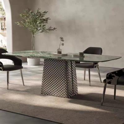 Voguish Cerâmica de mármore de cima mesa de jantar 10 largura de assento elegante