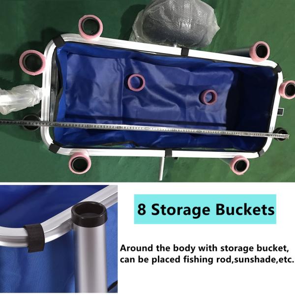 Aluminum Fishing Beach Cart With 12 Balloon Wheels