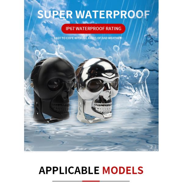 Motorcycle Head Lights 3inch 40W Dual Color LED Spotlight for Skull Headlight Fog Lamp