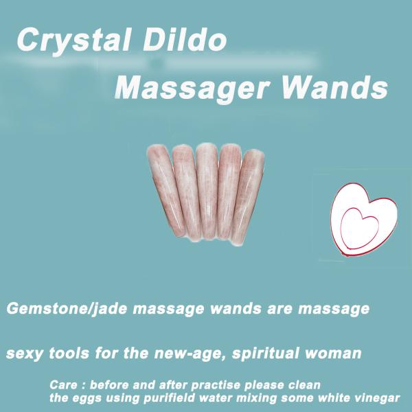 Rose Quartz Dildo Massage Wand Sexual Massage Wand Women Yoni Wand