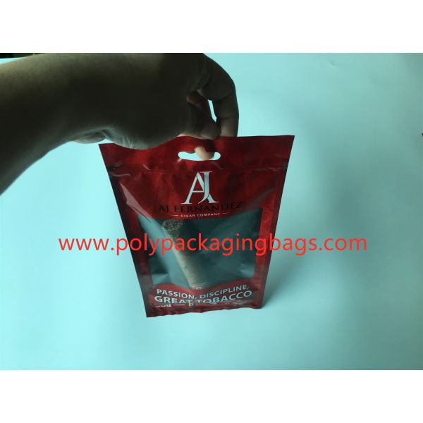 Red Printed Cigar Humidor Bags With Moisturizing Sponge OPP / LDPE Laminated Material