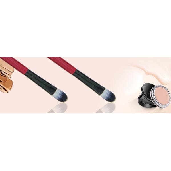 Nylon Hair Synthetic Concealer Brush , Red Professional Makeup Brush Kits