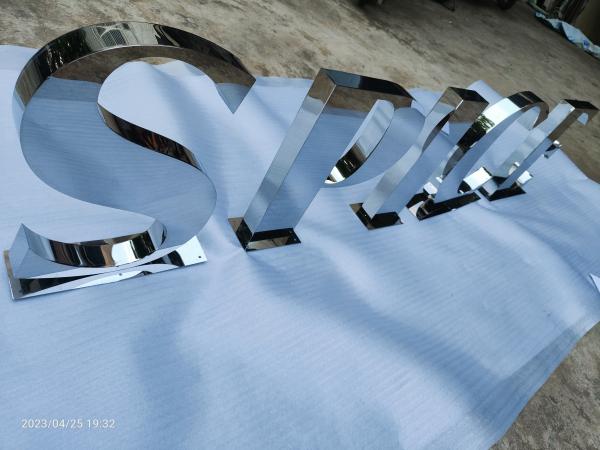 Hot selling stainless steel double-sided lettering Outdoor company logo Acrylic metal 3d backlit lettering logo