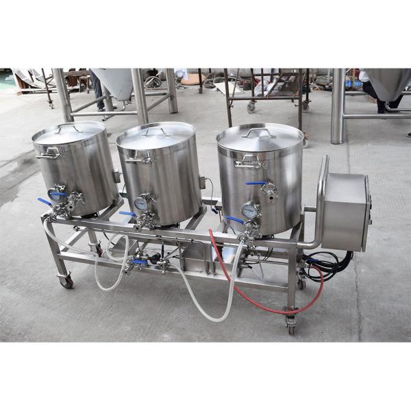 Electric Heating Pilot Brewing Equipment 50L Semi Auto Controlling Eco Friendly