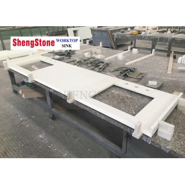 Высокие Countertops тщеты стекла твердости/таможня размера материалов Worktops