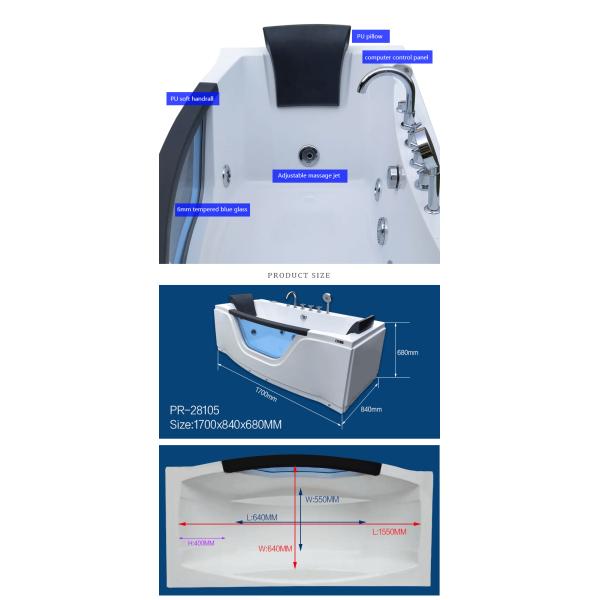 66 человек ванны 2 SPA водоворота двигателя дюйма привел крытую двойную бортовую юбку