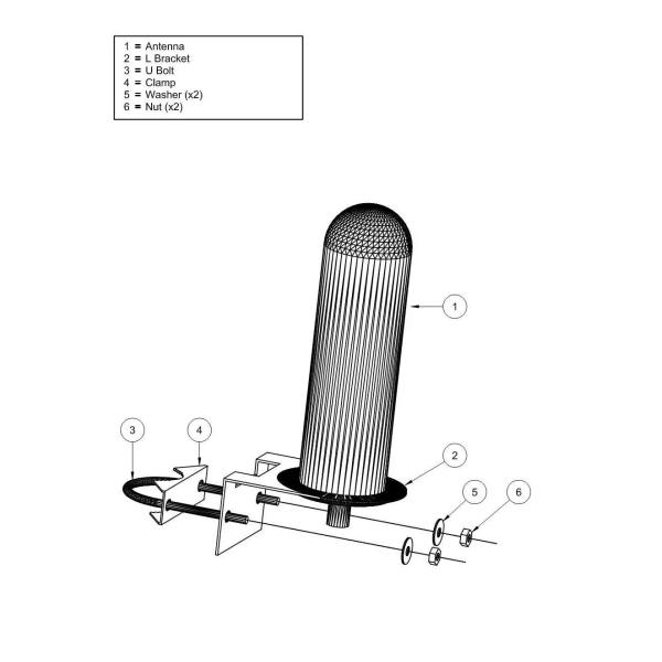 Wide Band Omni Indoor / Outdoor Directional Antenna 698MHz - 4000MHz Waterproof