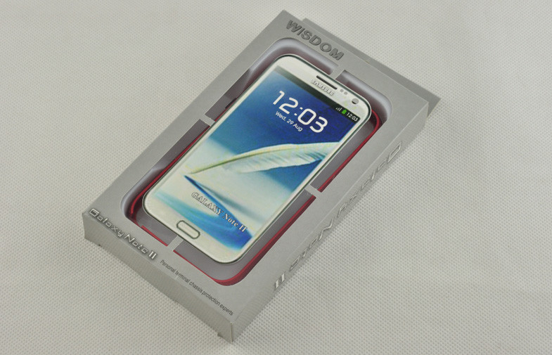 Red Metal Frame Aluminum Bumper Case Wisdom OEM For Galaxy Note 2