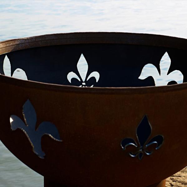 Corten Steel Outdoor Fire Pit Patio Garden Fire Bowl Rusty Fire Pit