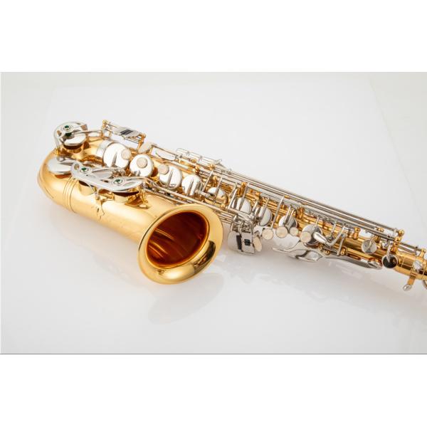 Musical instruments High F# Eb Key Golden Lacquer Alto Saxophone China Customized China Made Straight Saxophone