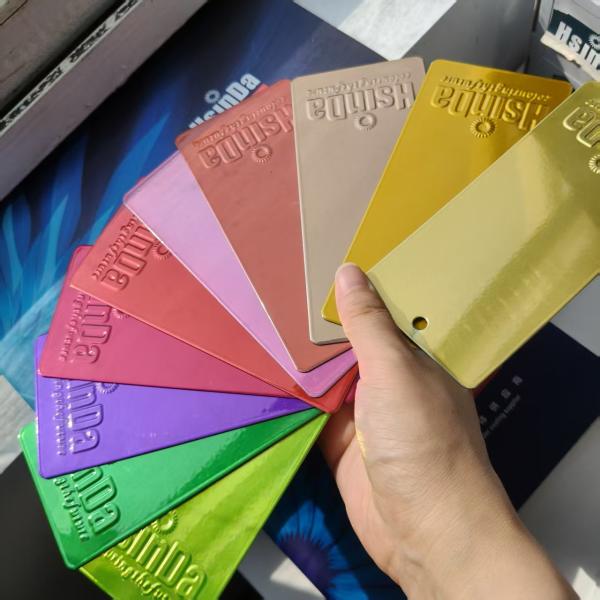 Double Coat Candy Color Orange Chrome Polyester metallic powder coating powder paint