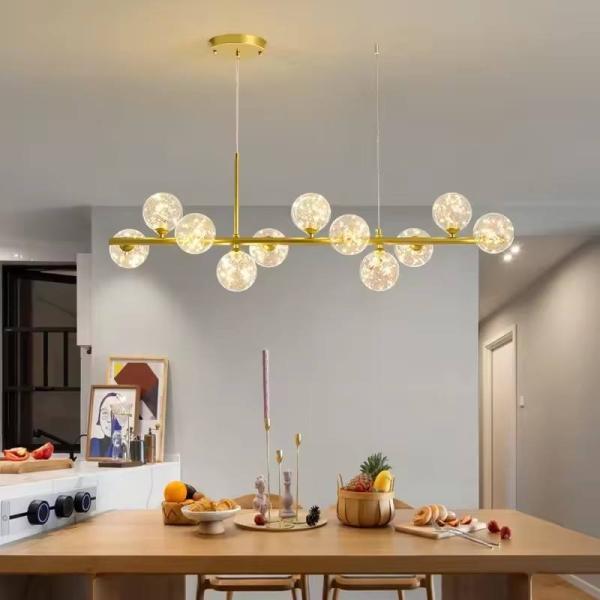 Dining Room Home Decor Chandelier Glass Magic Bean Lamp LED Pendant Light