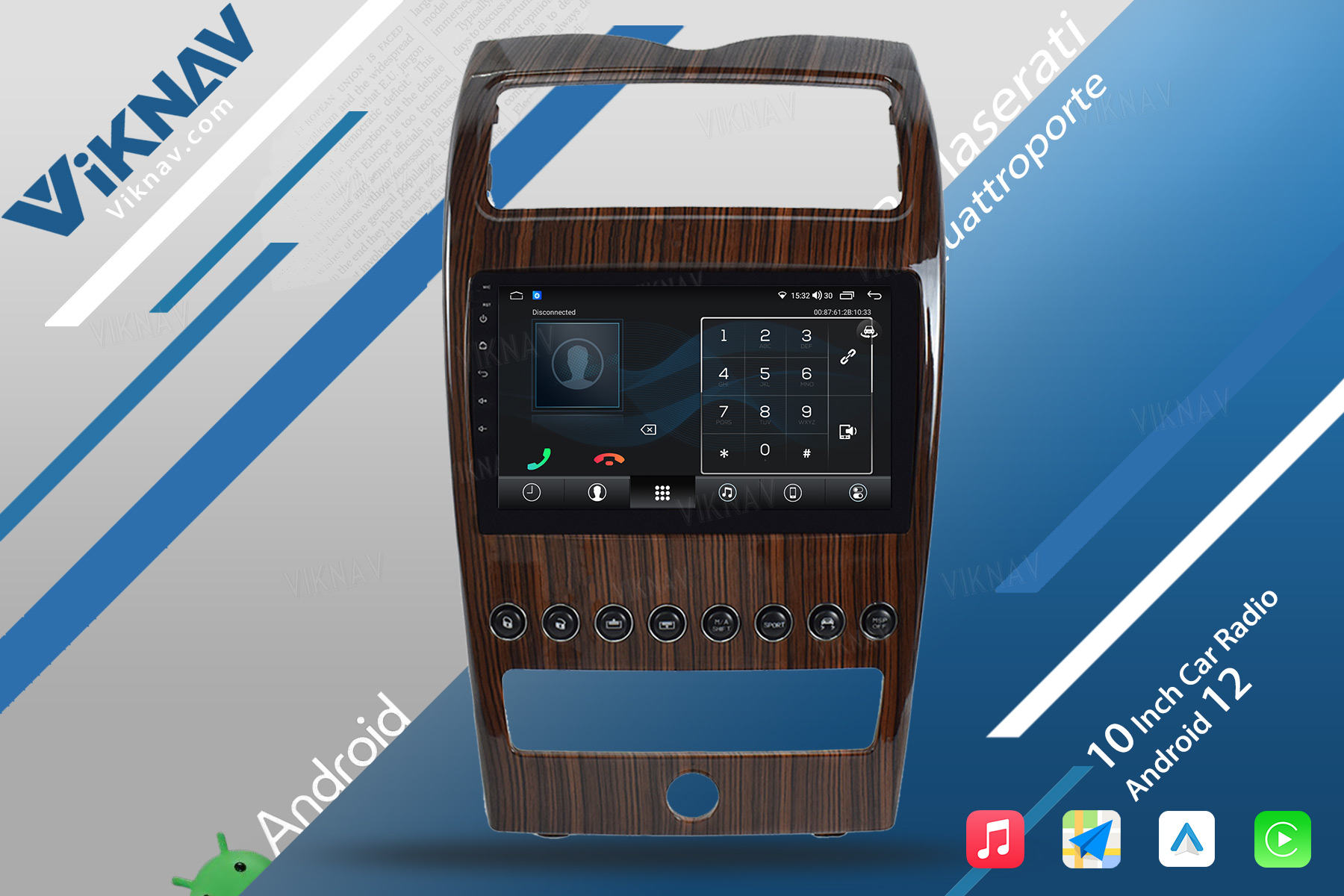 2004-2012 Android Автомобиль Maserati Quattroporte Радио Послепродажный сенсорный экран Carplay