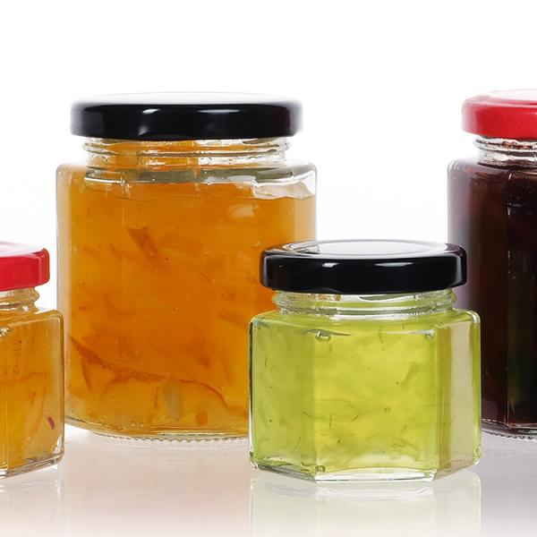 Food Grade 250Ml 500Ml Hexagonal Jar Manufacturer With Tinplate Cap