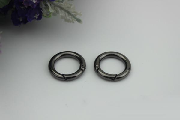 Wholesale gold color handbag hardware zinc alloy 16mm round shape metal spring split ring