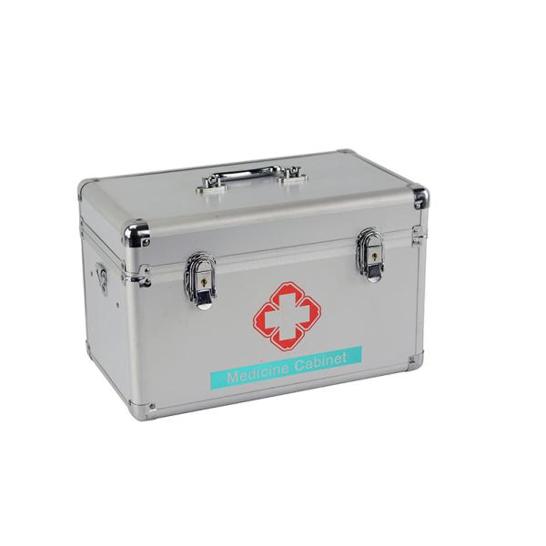 Алюминиевая переносная сумка комода медицины, алюминиевая коробка бортовой аптечки