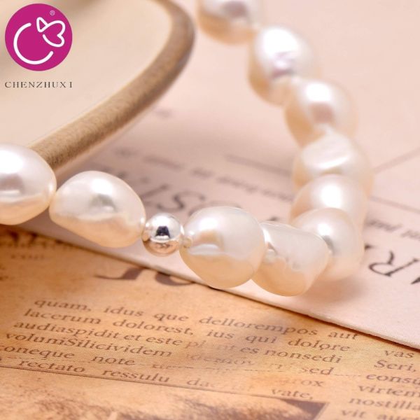 White Rice Shape Adjustable Handmade Freshwater Pearl Beads Women Bracelet