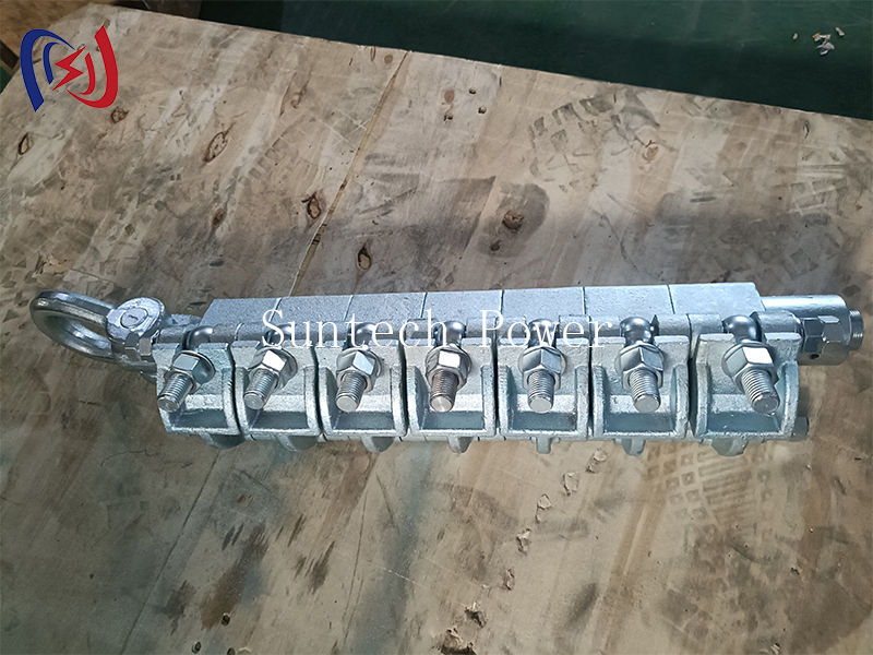 Heavy Duty 150KN Rated Load Multi-segment Conductor Gripper Come Along Clamp ISO 9001:2008 Certified